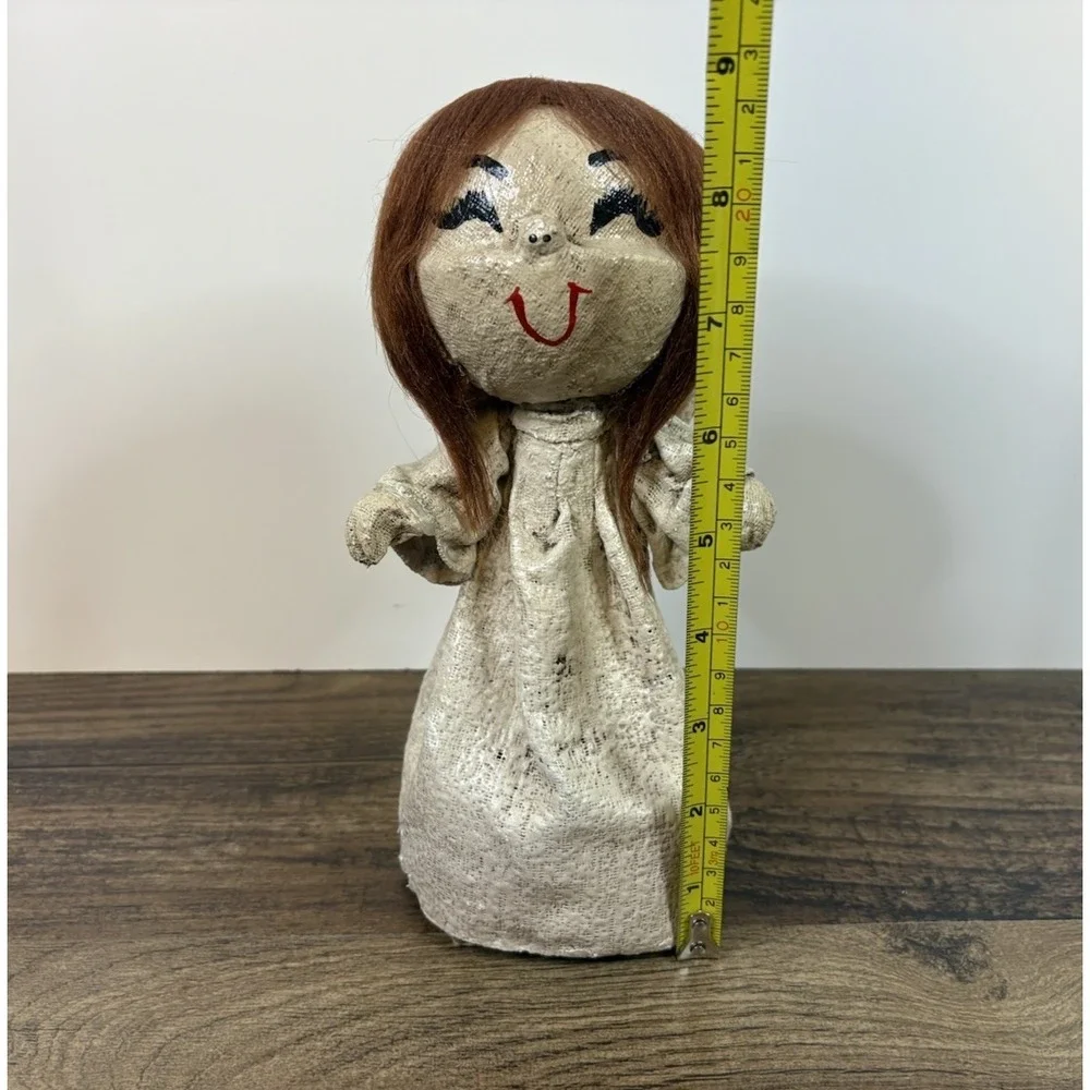 Vintage Christmas Angel Mache Original Style Dip N Drape 9